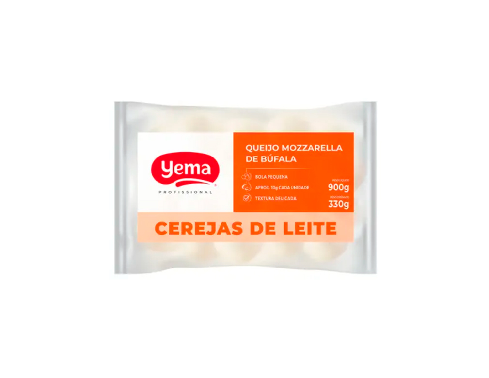 MUÇARELA DE BÚFALA CEREJINHA YEMA 330 G (CX 10 PCT)